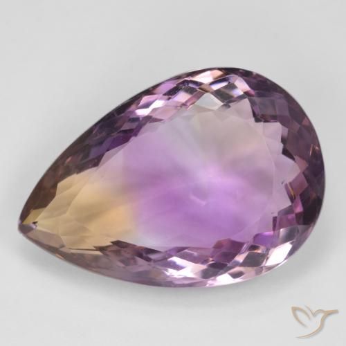 19.64ct Natural Bicolor ametrino, En forma de pera, VVS-VS