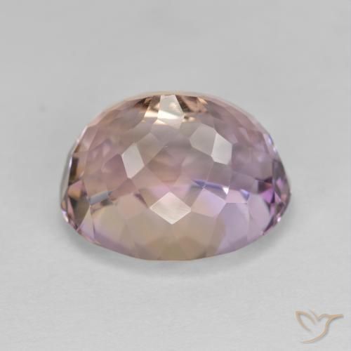 Ametrino Bicolor natural de 8.70 ct, Ovalada, VVS-VS