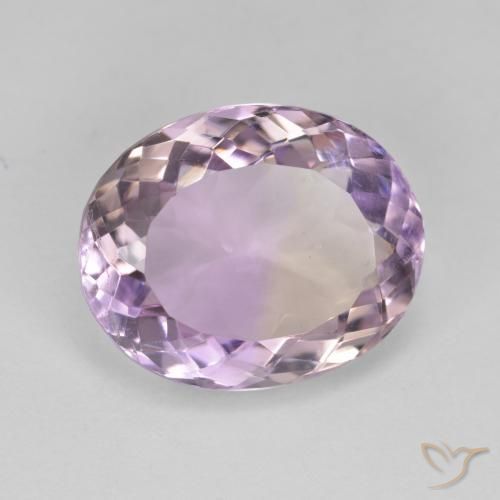 Ametrino Bicolor natural de 7.65 ct, Ovalada, VVS-VS