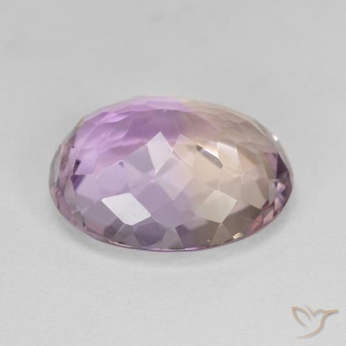 Ametrino Bicolor natural de 7.65 ct, Ovalada, VVS-VS
