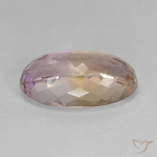 Ametrino Bicolor natural de 8.06 ct, Ovalada, VVS