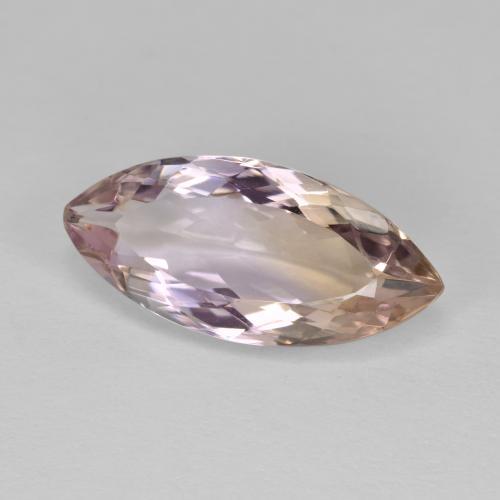 Ametrino bicolor natural de 4,76 ct, marquesa, VVS