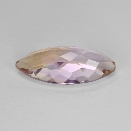 Ametrino bicolor natural de 4,76 ct, marquesa, VVS