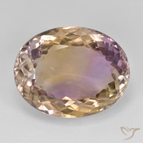 20.21ct Natural Bicolor ametrino, Ovalada, VVS-VS