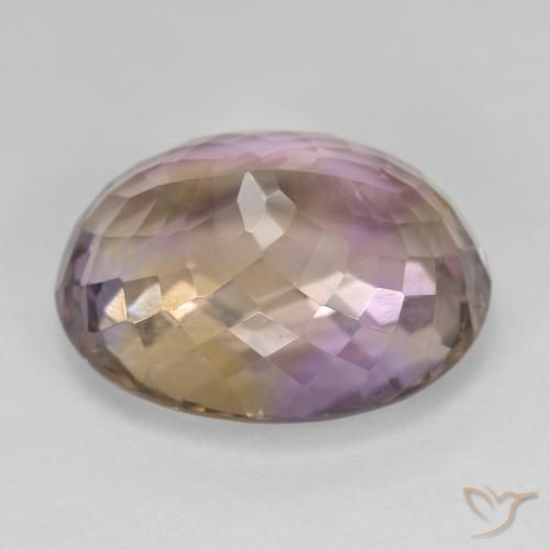 Ametrino Bicolor natural de 20.21 ct, Ovalada, VVS-VS