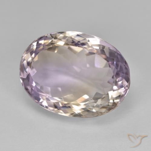Ametrino Bicolor natural de 11.94 ct, Ovalada, VVS