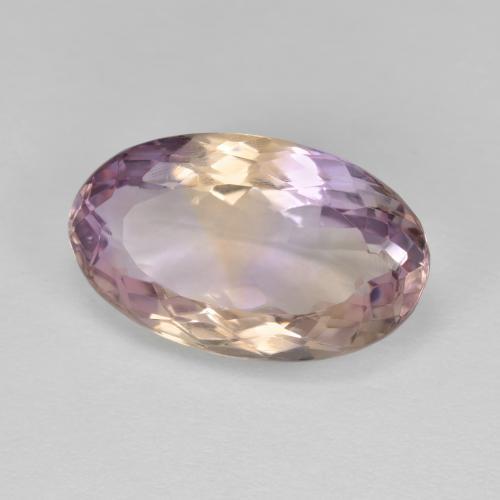 ametrino Bicolor natural de 6.40 ct, Corte Óvalo, VVS