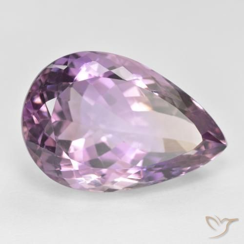 Ametrino Bicolor natural de 16.84 ct, En forma de pera, VVS