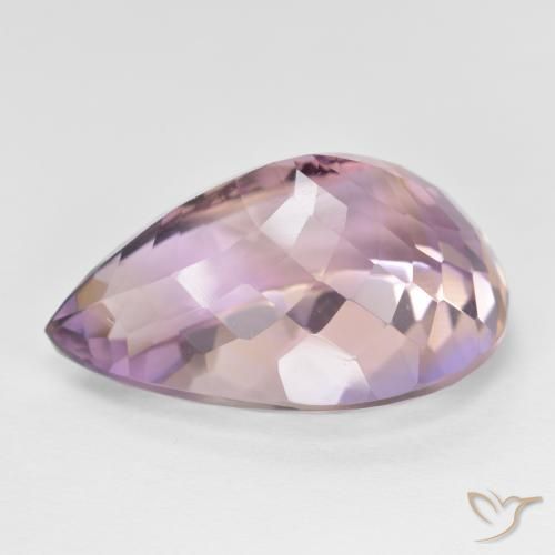 Ametrino Bicolor natural de 16.84 ct, En forma de pera, VVS
