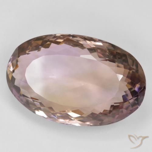 Ametrino Bicolor natural de 28.88 ct, Ovalada, VVS-VS