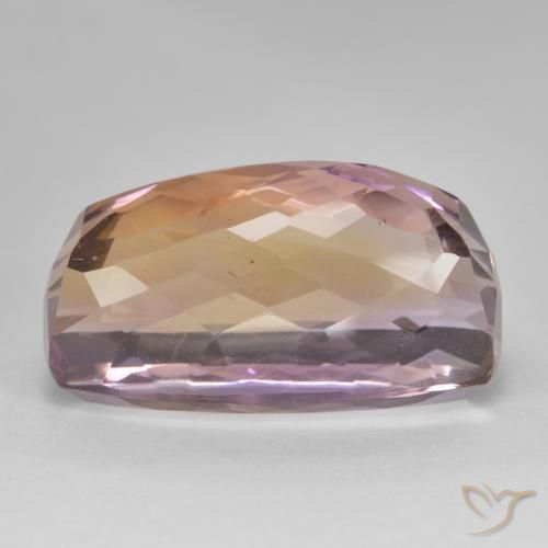 Ametrino Bicolor natural de 20.16 ct, Forma Cojín, VVS-VS