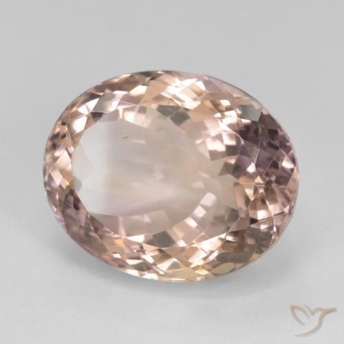 Ametrino Bicolor natural de 15.90 ct, Ovalada, VS
