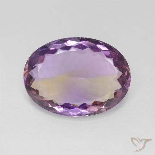 21.17ct Natural Bicolor ametrino, Ovalada, VS
