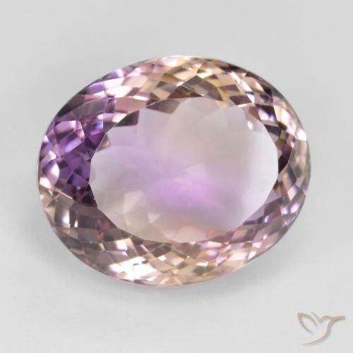 Ametrino Bicolor natural de 17.30 ct, Ovalada, VS