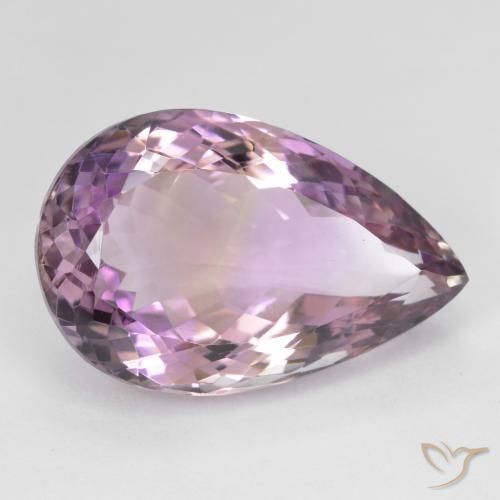 Ametrino Bicolor natural de 16.24 ct, En forma de pera, VVS