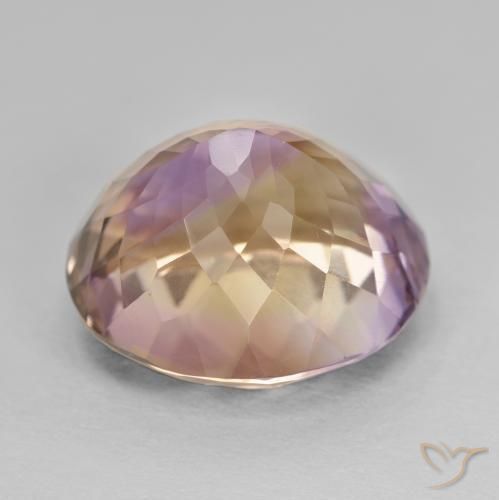 ametrino Bicolor natural de 15.79 ct, Corte Óvalo, VS