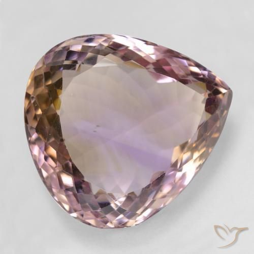 Ametrino Bicolor natural de 31.30 ct, En forma de pera, VS
