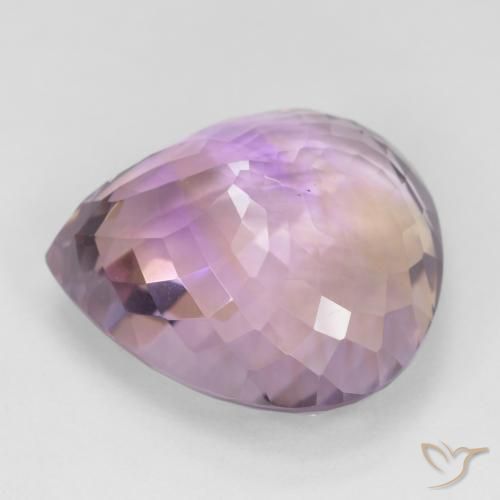 Ametrino Bicolor natural de 31.30 ct, En forma de pera, VS