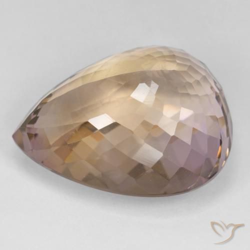 Ametrino Bicolor natural de 37.10 ct, En forma de pera, VS