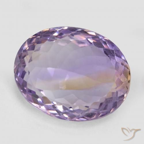 Ametrino Bicolor natural de 23.95 ct, Ovalada, VS