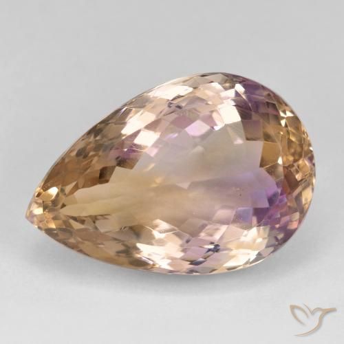 20.76ct Natural Bicolor Ametrino, En forma de pera, VVS-VS