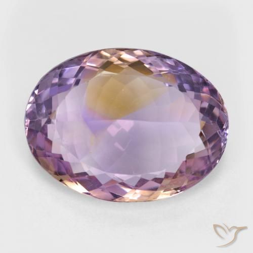21.36ct Natural Bicolor ametrino, Ovalada, VVS-VS