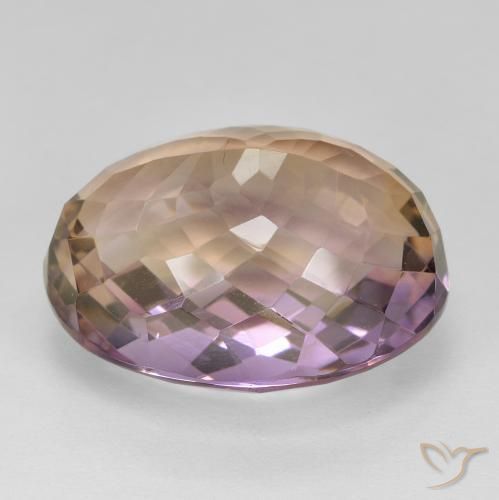 Ametrino Bicolor natural de 19.95 ct, Ovalada, VVS-VS