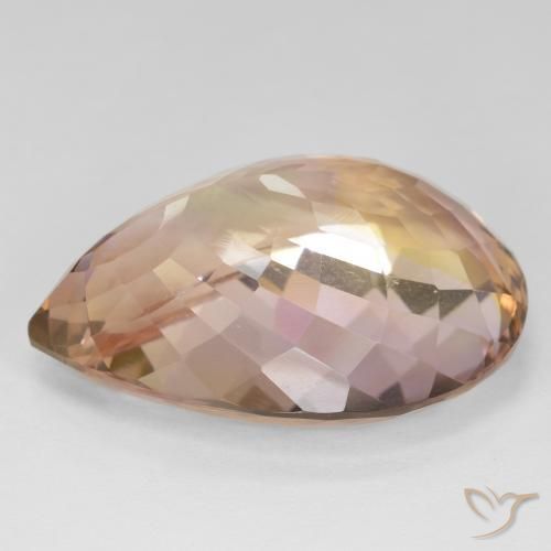 Ametrino Bicolor natural de 28.98 ct, En forma de pera, VVS-VS