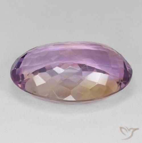 Ametrino Bicolor natural de 23.52 ct, Ovalada, VS