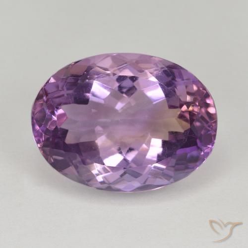 Ametrino bicolor natural de 14,62 ct, corte óvalo, VVS-VS