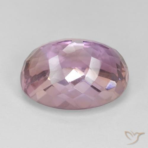 Ametrino bicolor natural de 14,62 ct, corte óvalo, VVS-VS