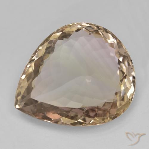 23.48ct Natural Bicolor ametrino, En forma de pera, VVS-VS