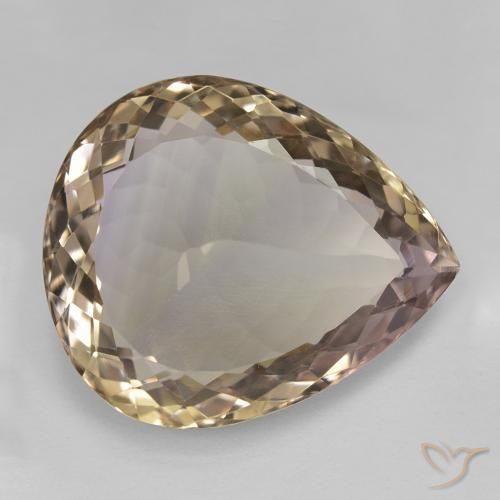 Ametrino Bicolor natural de 23.48 ct, En forma de pera, VVS-VS
