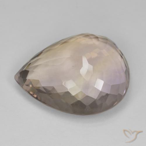 Ametrino Bicolor natural de 23.48 ct, En forma de pera, VVS-VS