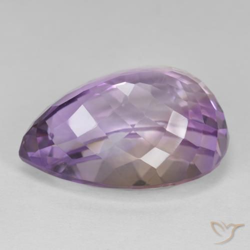 Ametrino Bicolor natural de 19.30 ct, En forma de pera, VVS-VS