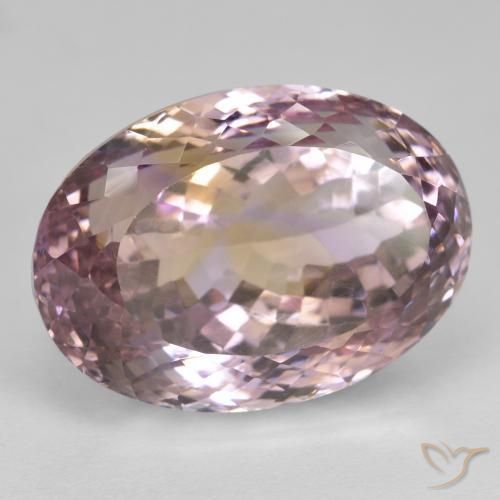 Ametrino Bicolor natural de 27.56 ct, Ovalada, VVS-VS