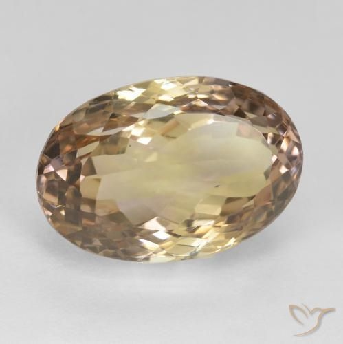 Ametrino Bicolor natural de 14.06 ct, Ovalada, VS
