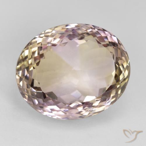Ametrino Bicolor natural de 23.65 ct, Ovalada, VVS-VS