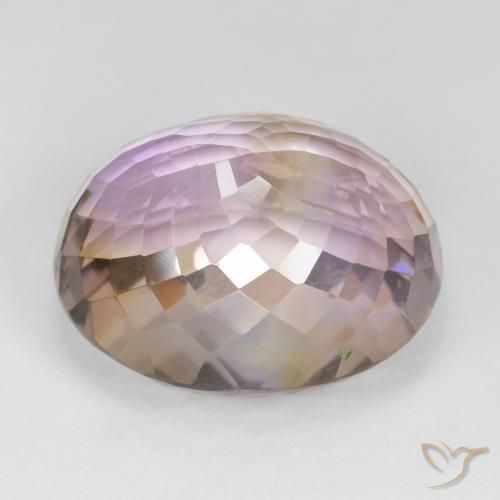 Ametrino Bicolor natural de 23.65 ct, Ovalada, VVS-VS