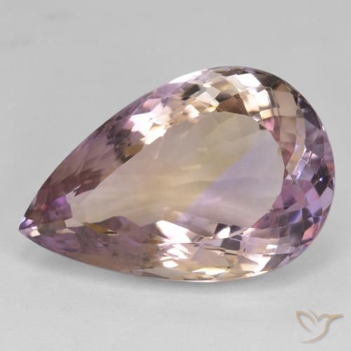23.89ct Natural Bicolor Ametrino, En forma de pera, VS