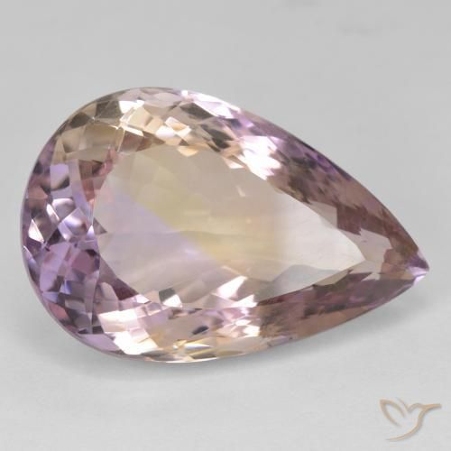 Ametrino Bicolor natural de 23.89 ct, En forma de pera, VS