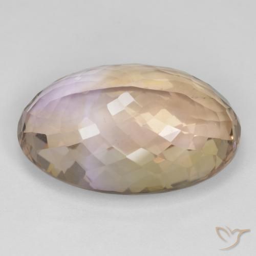 Ametrino Bicolor natural de 24.83 ct, Ovalada, VS
