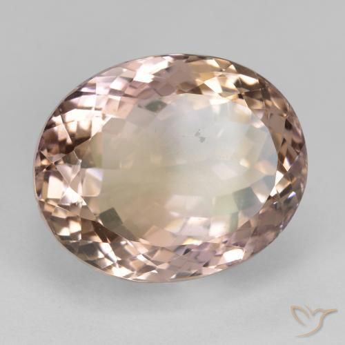 Ametrino Bicolor natural de 22.23 ct, Ovalada, VS