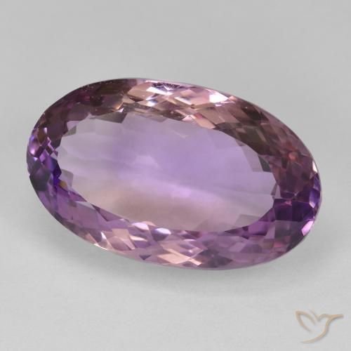 Ametrino Bicolor natural de 17.98 ct, Ovalada, VS