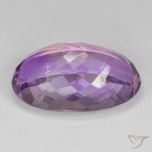 Ametrino Bicolor natural de 17.98 ct, Ovalada, VS