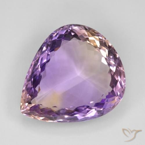23.59ct Natural Bicolor ametrino, En forma de pera, VS