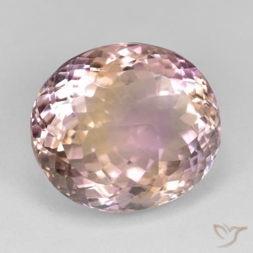 Ametrino Bicolor natural de 18.70 ct, Ovalada, VS