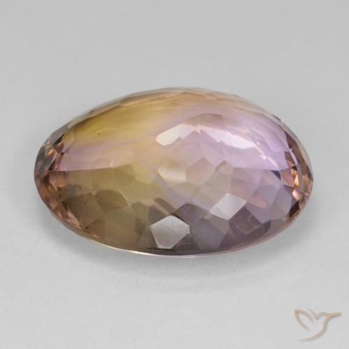 Ametrino Bicolor natural de 22.41 ct, Ovalada, VS
