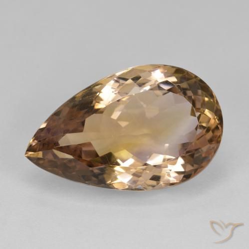 17.66ct Natural Bicolor Ametrino, En forma de pera, VS