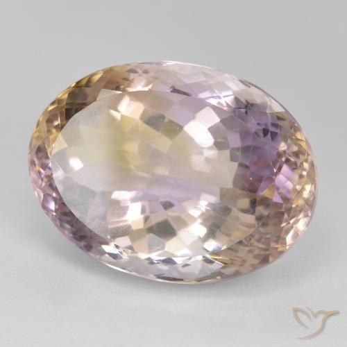 Ametrino Bicolor natural de 26.19 ct, Ovalada, VS
